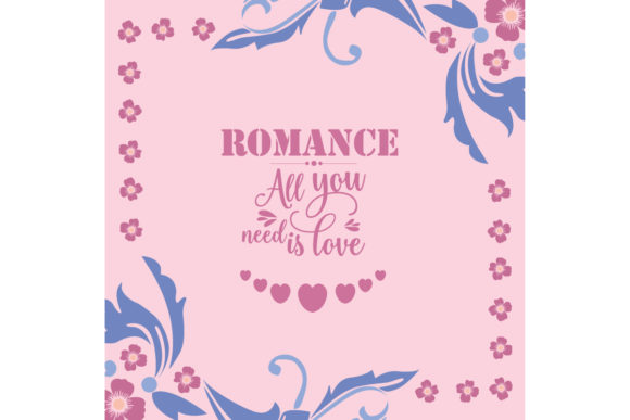 Antique Romance Greeting Card Design: Integrating Floral Frames and Vector Art