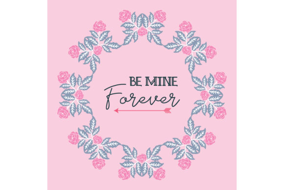 Card Pattern Elegant Be Mine: Designing with Pink Floral Frames