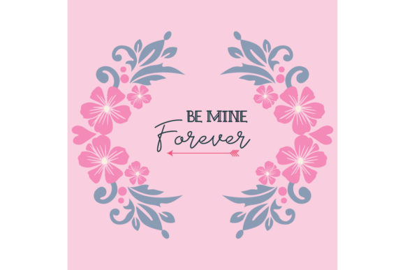 Card Text Be Mine of Elegant Design: Elevating Romantic Communication