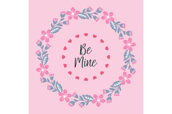 Elegant Be Mine Card Design