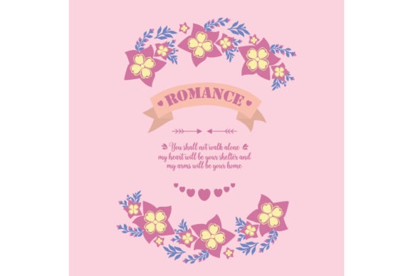 Evaluating Cute Romance Greeting Card Decor: Antique Leaf Frames and Vector Illustrations