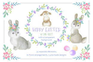 Hoppy Easter Watercolor Clip Arts Set Guide