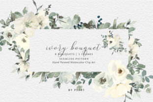 Ivory Watercolor Bouquets Frames Pattern: Integrating Floral Assets into Creative Workflows