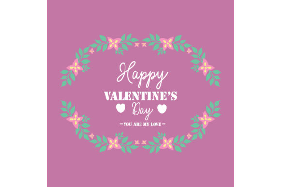 Modern Valentine Card: Elegant Floral Vector Design