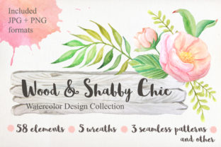 Shabby Chic Watercolor Pack for Design