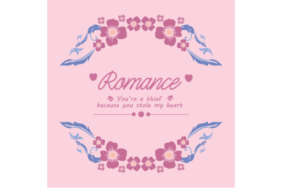 Simple Romance Greeting Card Design: Elevating Connection with Seamless Pink Floral Frames