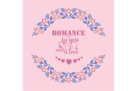 Template Design for Romance Card Design: Strategic Application of Cute Floral Vector Assets