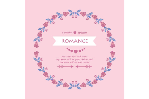 The Art of Cute Romance Greeting Card Design: Integrating Floral Frames and Vector Illustrations